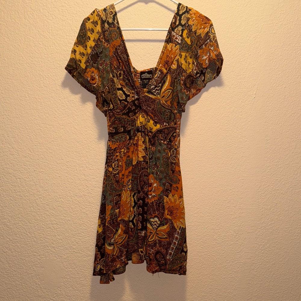 Angie Vibrant Paisley Mini Dress